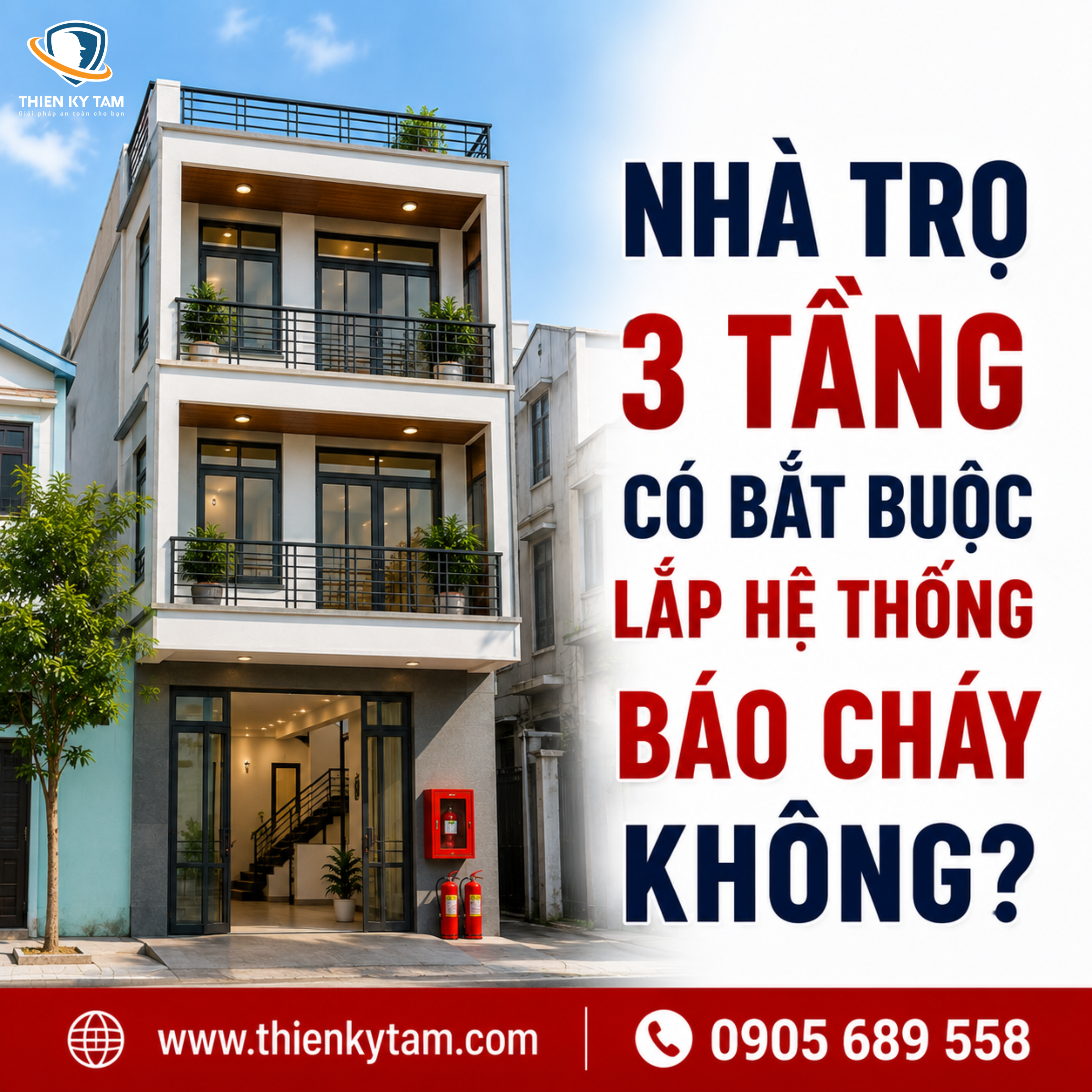 Hệ thống báo cháy nhà trọ 3 tầng